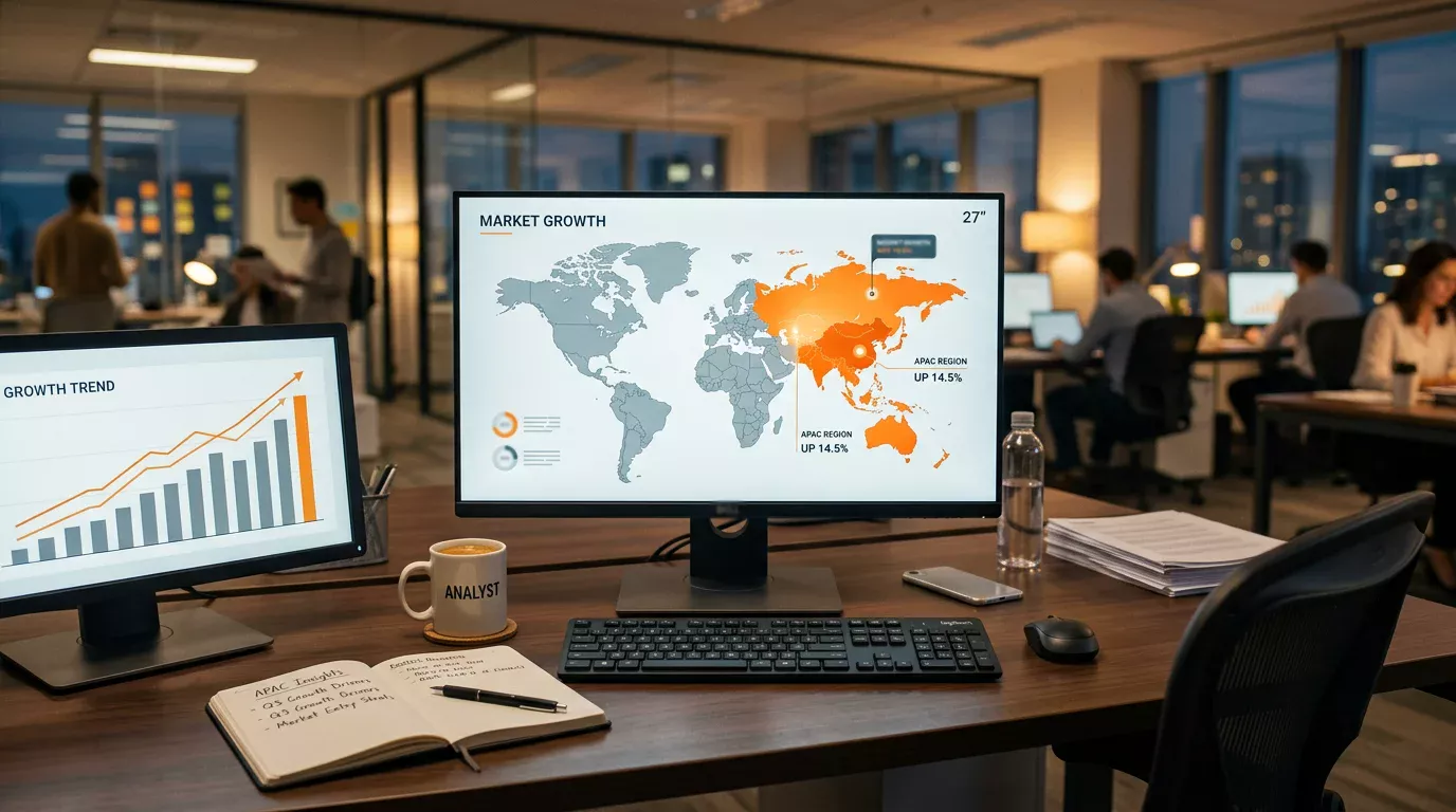 Mapa mundial con indicadores de crecimiento del mercado de apuestas en cricket concentrados en Asia-Pacífico